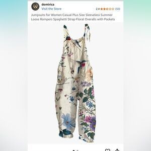Floral Print Jumpsuit with Pockets